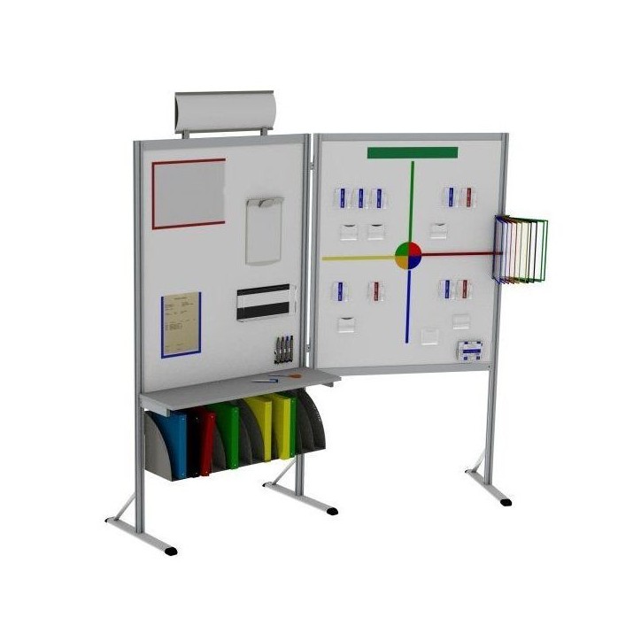 MOD'SELF l 1070 mm tôle blanche vernie avec etagère et coffrets classeurs MOD'SELF l 1070 mm tôle blanche vernie avec etagère et coffrets classeurs