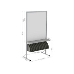 120730 : MOD'SELF l 1070 mm email 800° avec etagère et coffrets classeurs