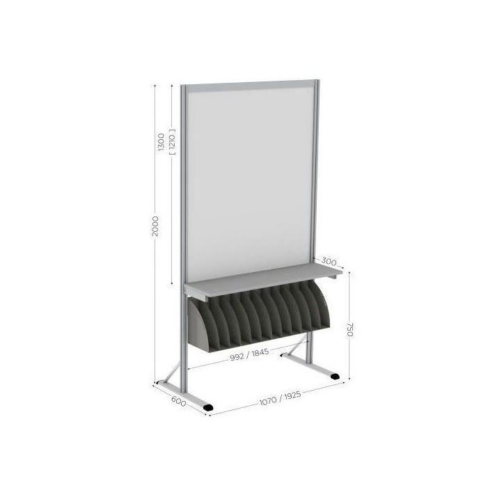 MOD'SELF l 1925 mm email 800° avec etagère et coffrets classeurs MOD'SELF l 1925 mm email 800° avec etagère et coffrets classeurs