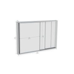 MOD'INFO COULISSANT mural l 1909 x P 140 x H 1274 mm équipé de trois panneaux coulissants