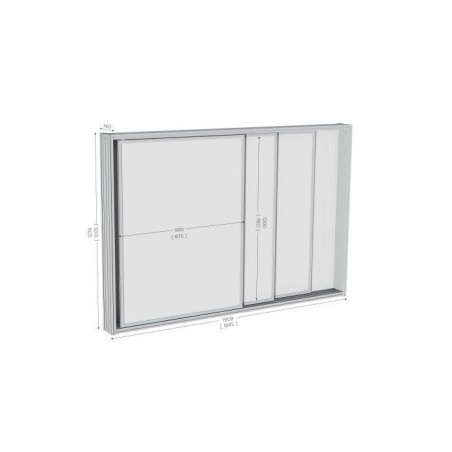 MOD'INFO COULISSANT mural l 1909 x P 140 x H 1274 mm équipé de trois panneaux coulissants