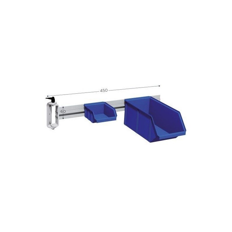 670121 - Support bacs latéral à 1 niveau articulé