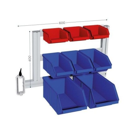 Support bacs latéral à 3 niveaux articulés