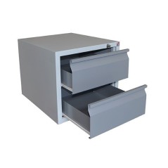 Caisson avec 2 tiroirs à serrure