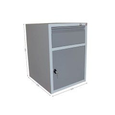 Caisson avec 1 tiroir et 1 porte à serrure – Rangement sécurisé et pratique