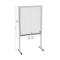 Mod info sur pieds central l 1056 x H 2000 mm avec portes en pmma et fond tôle blanche vernie