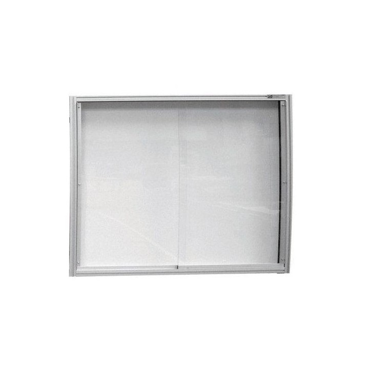 Mod'info vitrine mural  l 1909 x H 1274 mm avec portes en pmma et fond tôle blanche vernie