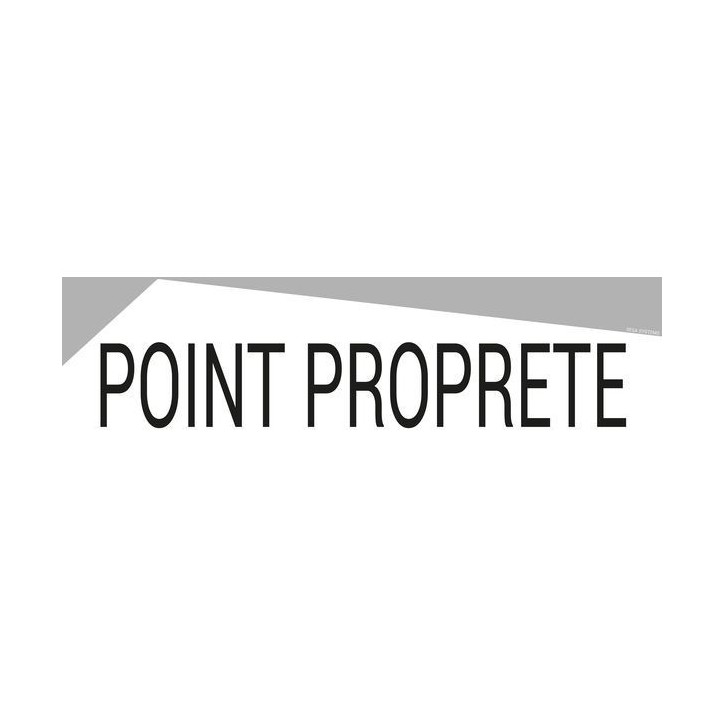 Bandeau design recto/verso "POINT PROPRETÉ"