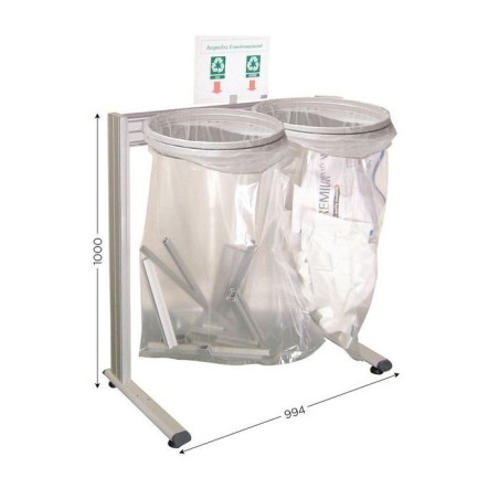 ECOPOST à 2 poubelles sans couvercle – Collecte et tri simplifiés