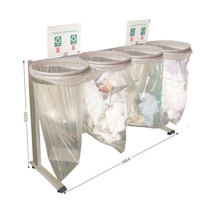 ECOPOST B 4 poubelles sans couvercle