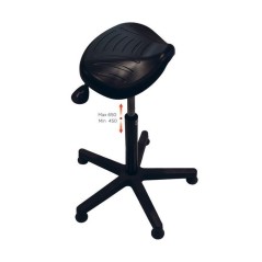 Tabouret d’atelier D H – Assise polyuréthane noir, ergonomique et robuste