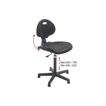 Chaise d’atelier Classic – Confort et ergonomie pour usage professionnel