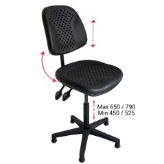 Chaise d’atelier Confort – Ergonomie et confort pour usage professionnel