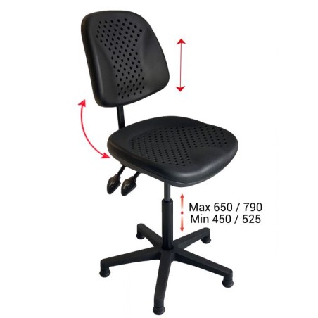 Chaise d’atelier Confort – Ergonomie et confort pour usage professionnel