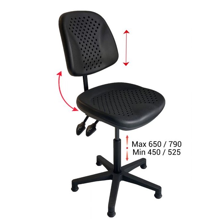 Chaise d'atelier ergonomique | CHAISE D'ATELIER CONFORT Chaise d'atelier ergonomique | CHAISE D'ATELIER CONFORT