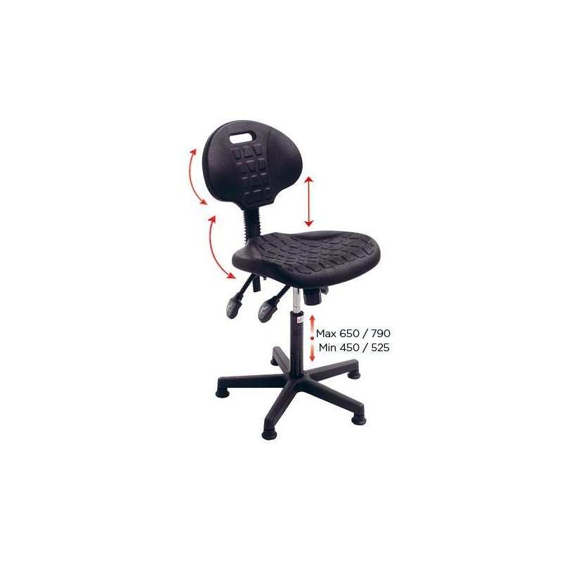 Chaise d'atelier ergonomique | CHAISE D'ATELIER DYNAMIC