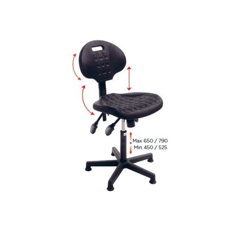 Chaise d’atelier Confort – Ergonomie et confort pour usage professionnel