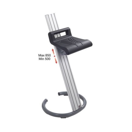 Assis-debout d’atelier Basic 350 mm – Ergonomique et confortable, assise polyuréthane noir