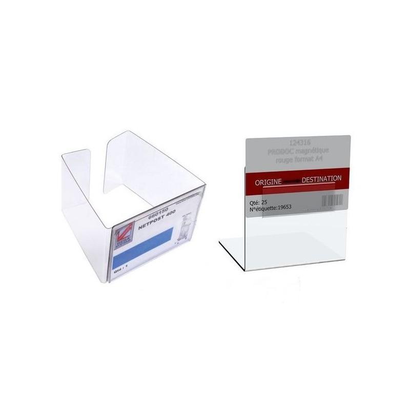 Lot de 10 supports CARTE KANBAN à fixer sur plot de palette Lot de 10 supports CARTE KANBAN à fixer sur plot de palette