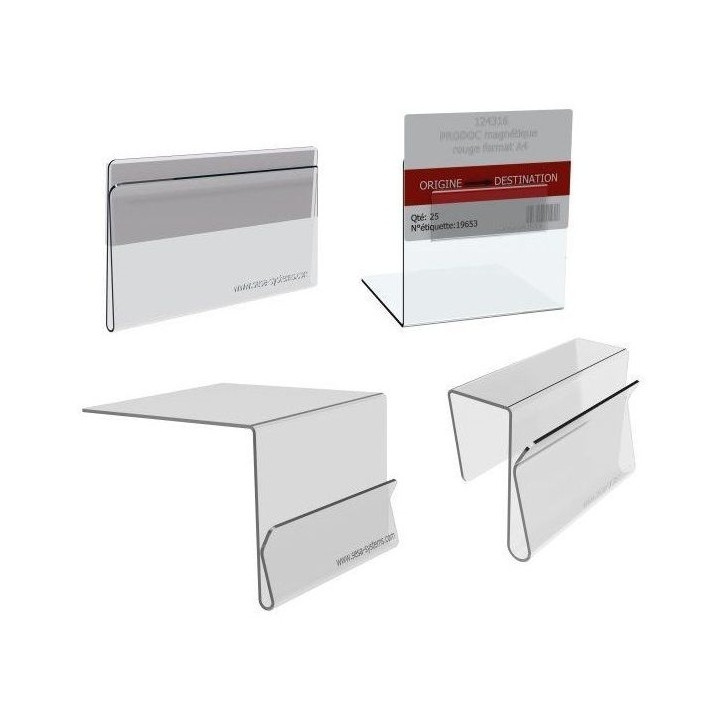 Lot de 10 supports carte kanban à poser sur caisse