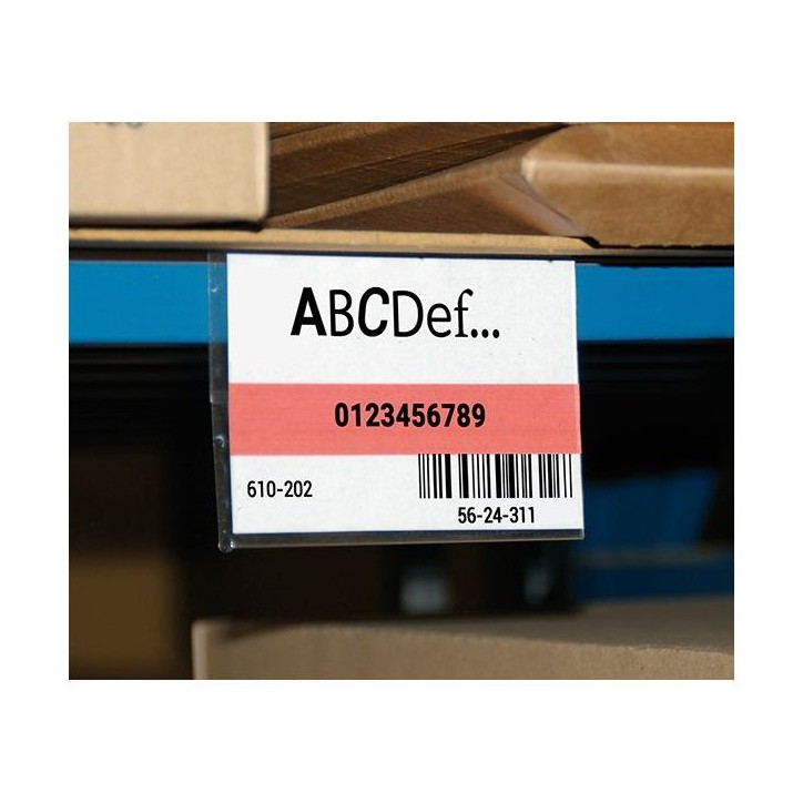 Lot de 10 cartes kanban transparente magnétique L 100 x H 70 mm Ep. 1 mm