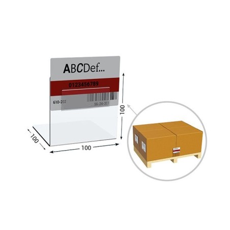 Supports carte kanban à poser sur palette – Lot de 5 unités