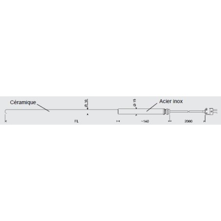 Sonde pour fours et autres similaires
