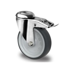 Roulettes pivotantes inox avec frein – Mobilité et stabilité professionnelle