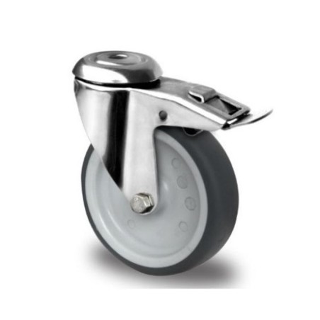 Roulettes pivotantes inox avec frein – Mobilité et stabilité professionnelle