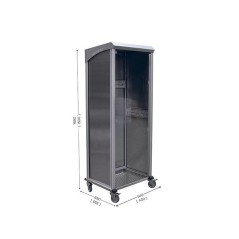 660966 - NETPOST 850 INOX avec porte en PMMA transparent