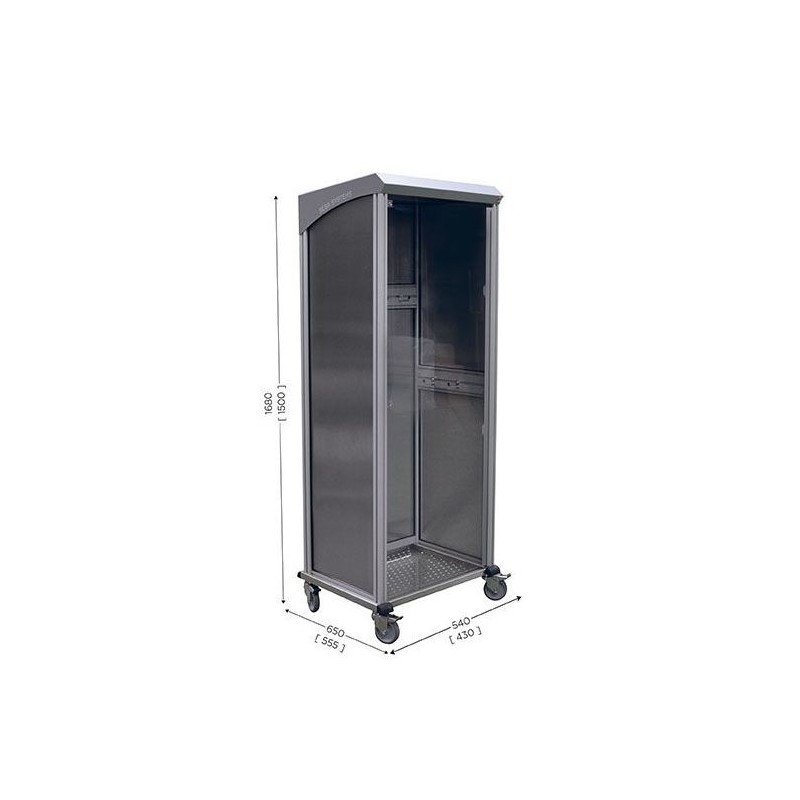 NETPOST 850 INOX avec porte en PMMA transparent