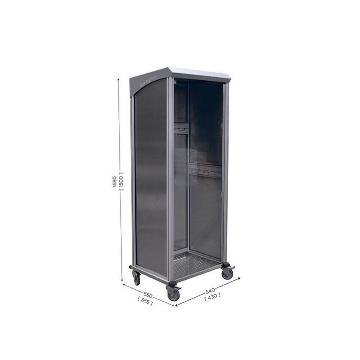 NETPOST 850 INOX avec porte en PMMA transparent