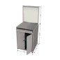517900 - QUALIPOST 750 INOX l avec fond tôle blanche vernie et rangement inférieur