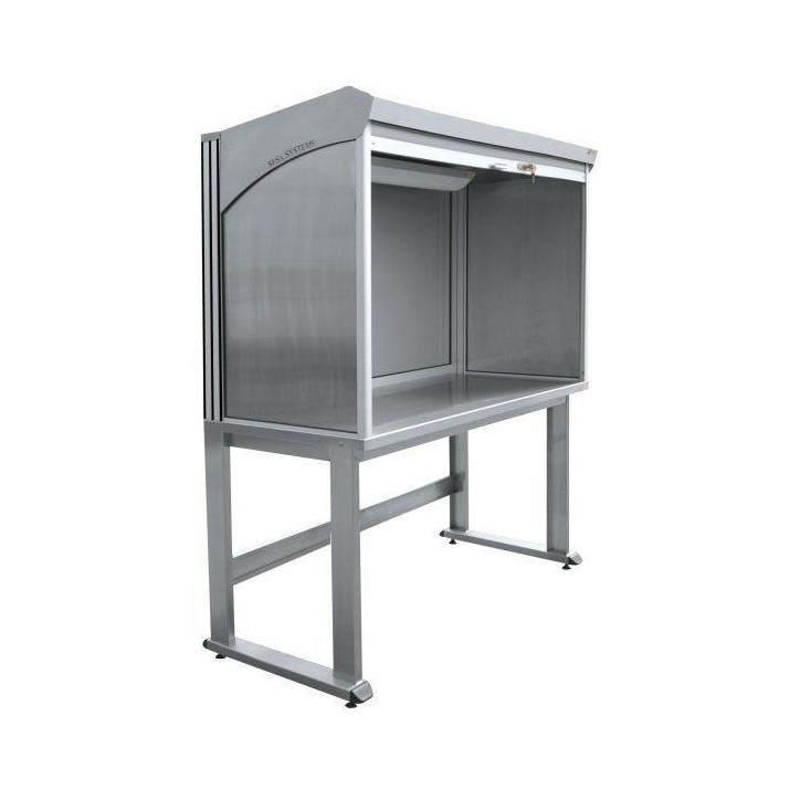 QUALIPOST 4500A châssis avec plateau en INOX poli satiné et carter