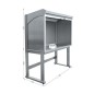 911411 - QUALIPOST 4500A châssis avec plateau en INOX poli satiné et carter