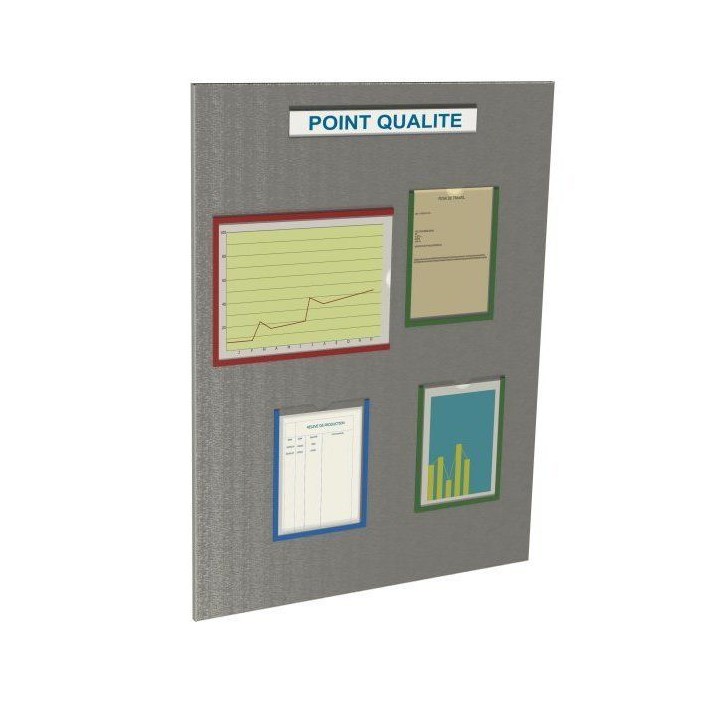 Tableau d'affichage magnétique en INOX | TABLEAU D'AFFICHAGE INOX