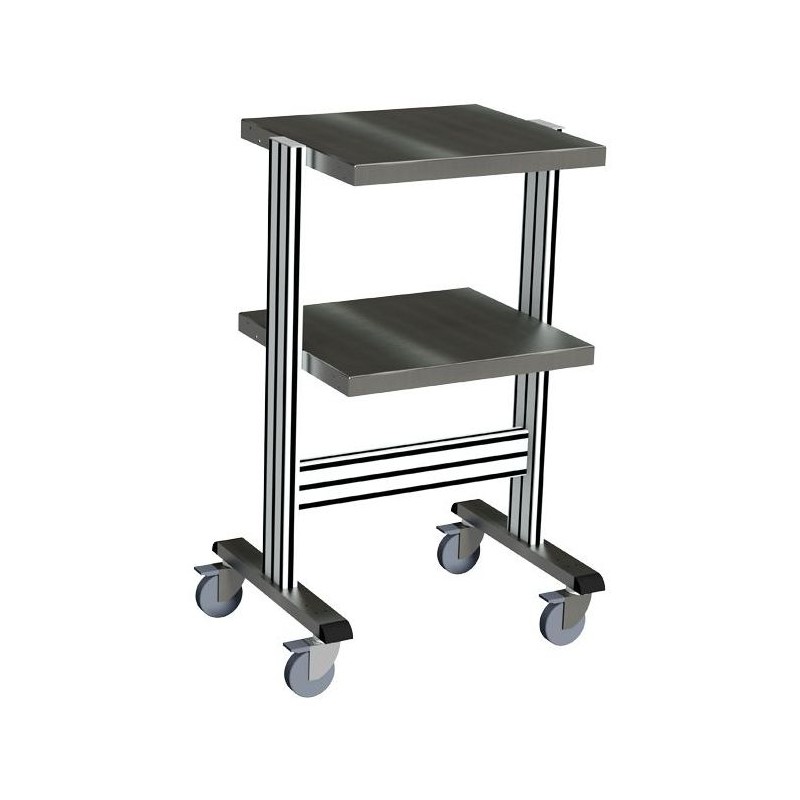 Desserte Picking INOX 2 niveaux – Mobile et robuste pour usage professionnel