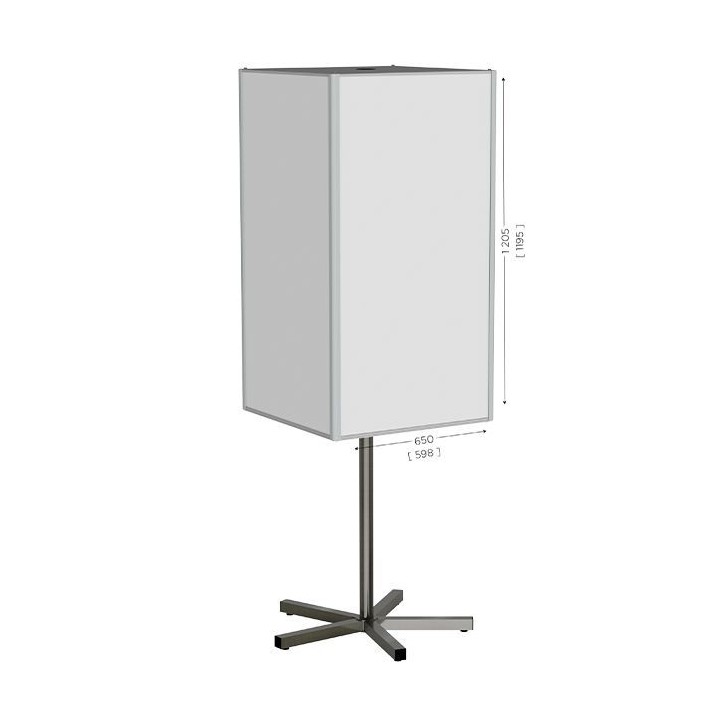 TOP'INFO 4 faces INOX H 1205 mm