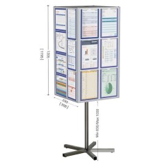 119911 - TOP'INFO 4 faces INOX H 1205 mm