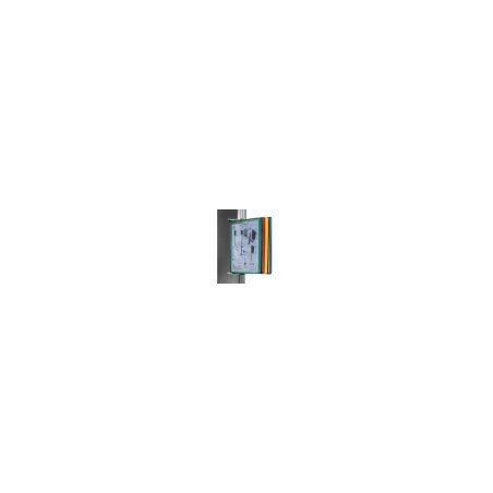 370101 - DOCAFLEX MURAL INOX 10 pochettes A4 assortiment a pivot