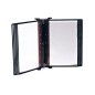DOCAFLEX MURAL INOX 10 poches antistatiques A4 noir a pivots avec 4 butées