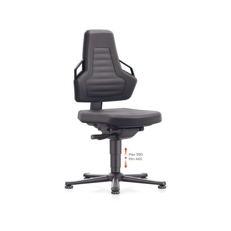 571116 - CHAISE D'ATELIER ESD CONFORT assise en polyurethane noir