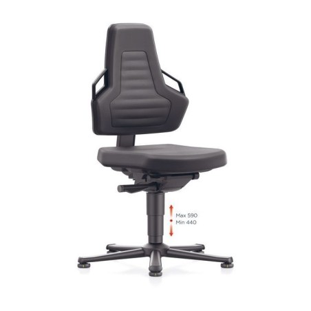 571116 - CHAISE D'ATELIER ESD CONFORT assise en polyurethane noir
