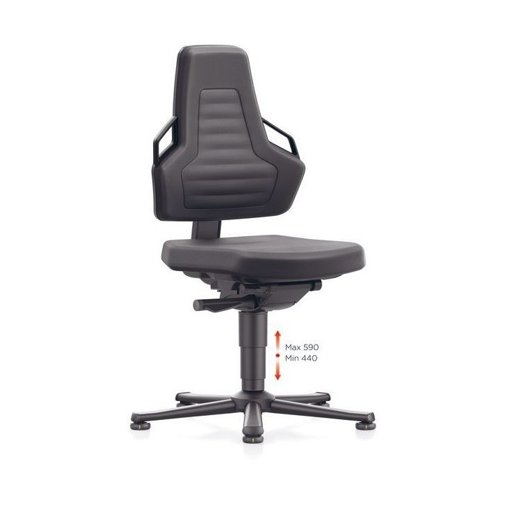 CHAISE D'ATELIER ESD CONFORT assise en polyurethane noir