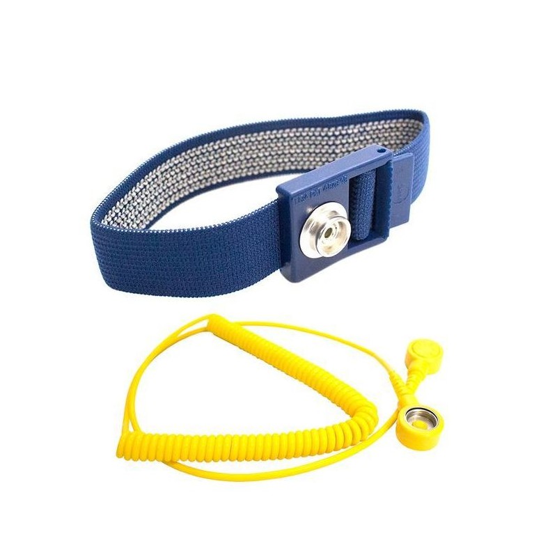 551300 - Bracelet ESD antistatique avec câble spiralé | BRACELET ESD 551300 - Bracelet ESD antistatique avec câble spiralé | BRACELET ESD