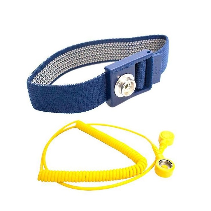 Bracelet ESD antistatique avec câble spiralé | BRACELET ESD Bracelet ESD antistatique avec câble spiralé | BRACELET ESD