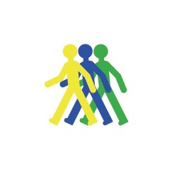 140546 - Pictogramme adhésif au sol Silhouette piétonne | Pictogramme adhésif Silhouette piéton