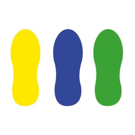 140252 - Lot de 20 pictogrammes adhésifs RENFORCE Pas jaune