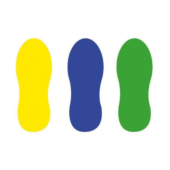 Lot de 20 pictogrammes adhésifs RENFORCE Pas jaune