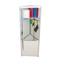 Trispace C – Cloison 720 x 2000 mm tôle blanche vernie avec rangement intérieur
